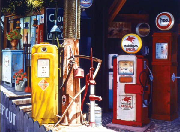antique gas pumps